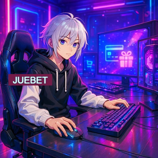 Imagem promocional do app oficial JUEBET destacando a conveniência de jogar cassino online pelo celular ou navegador