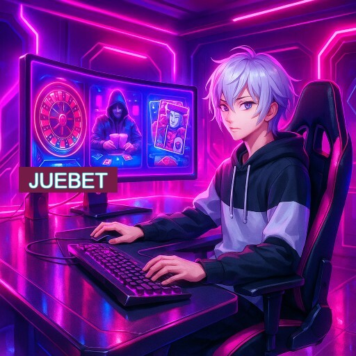 Imagem promocional do app oficial JUEBET destacando a conveniência de jogar cassino online pelo celular ou navegador