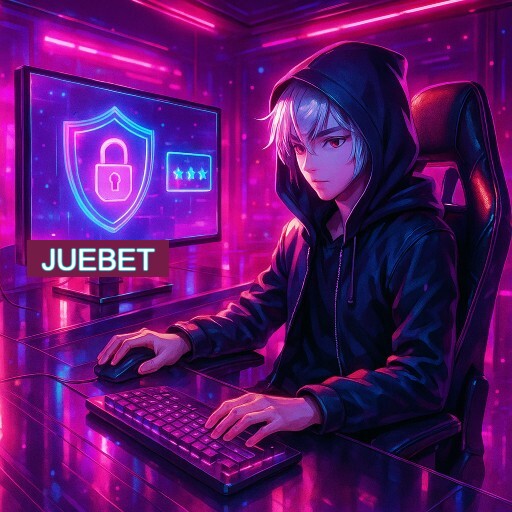 Imagem promocional do app oficial JUEBET destacando a conveniência de jogar cassino online pelo celular ou navegador